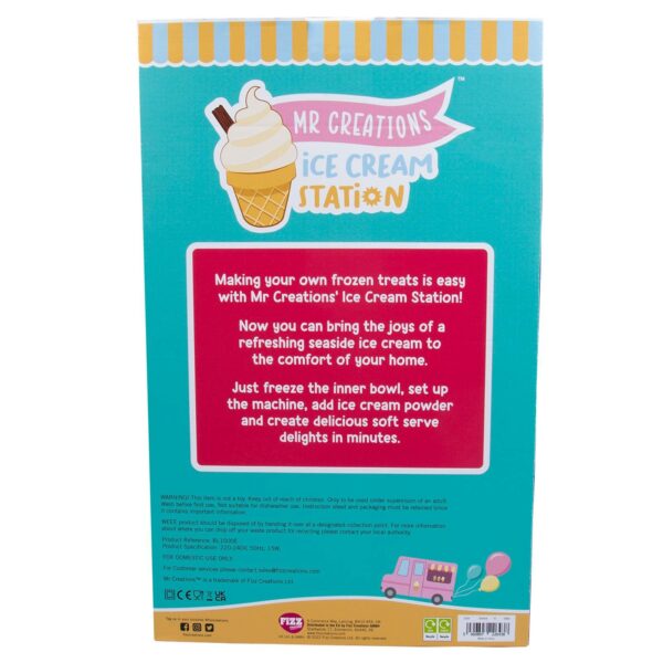 Mr Creations Ice Cream Station. Soft Whip Home Ice Cream Maker Machine. Soft Scoop Ice Cream Machine from Fizz Creations. Great Party Food! Soft Ice Cream Machine