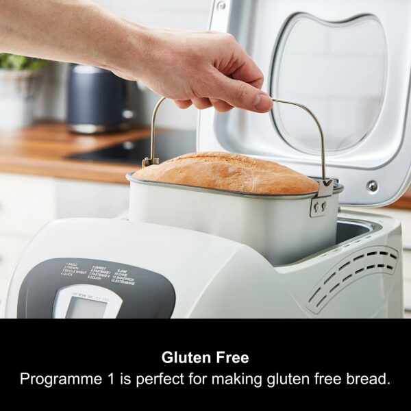 Morphy Richards Fastbake Breadmaker, 12 Programmes, 1.5lb, 2lb Loaf Sizes, 13 Hour Delay Timer, Keep Warm, 48281