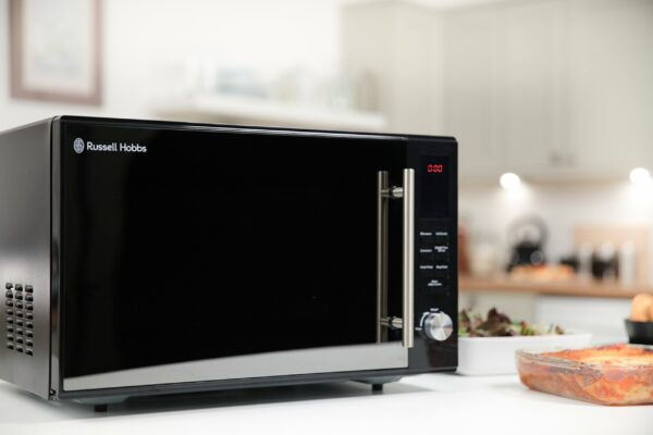 Russell Hobbs RHM3003B 30L Digital 900W Stainless Steel, Glass Combination Microwave, Black