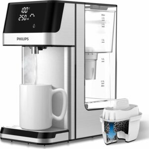 Philips Water Station, Hot & Ambient Filtered Water Dispenser, 2.2L Capacity, 6 Temperature Presets, Touch screen, UK Power Plug