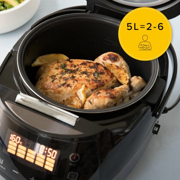 CleverChef 14-in-1 Multi Cooker, Stew, Roast, Slow Cooker, Steam, Bake, Bread Maker, Rice, Soup Maker and more, Cooks 5 Portions, Charcoal