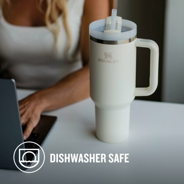 Stanley Quencher H2.0 Flowstate Tumbler 1.2L - Cold For 11 Hours - Iced For 48 Hours - Metal Water Bottle With Straw, Handle And Lid - Dishwasher Safe - Travel Mug For Cold Drinks - Cream Tonal