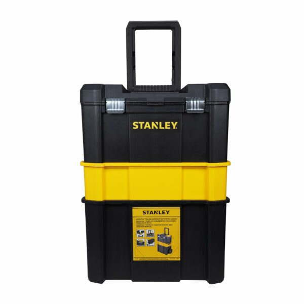 Stanley Essential Rolling Workshop Toolbox, 3-in1 Stackable Units, Portable Tool Solution, STST1-80151