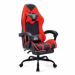 Play haha.Gaming chair Office chair Swivel chair Computer chair Work chair Desk chair Ergonomic Chair Racing chair Leather chair Video game chairs (Red,With footrest), 8021
