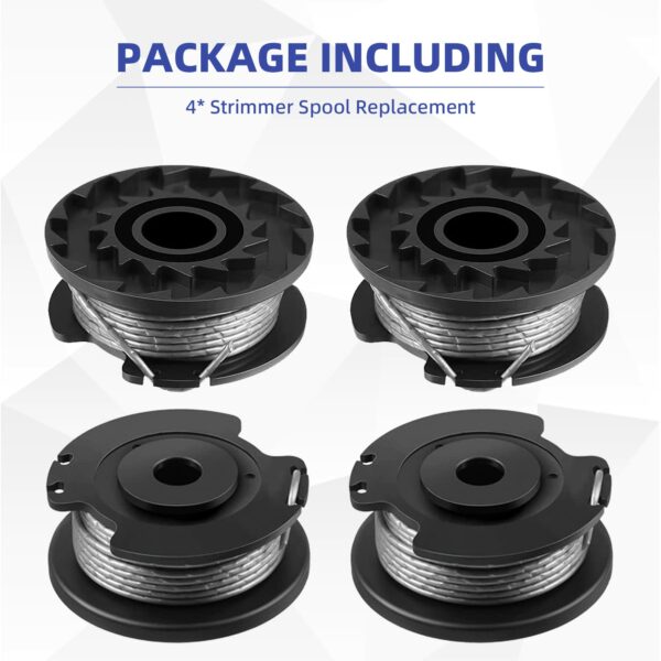 4 Pieces Strimmer Wire Replacement Spool and Line Compatible with Bosch ART 23 SL ART 26 SL, EasyGrassCut 18, 23, 26, 18-230,18-260, Grass Trimmer F016800569 F016800385