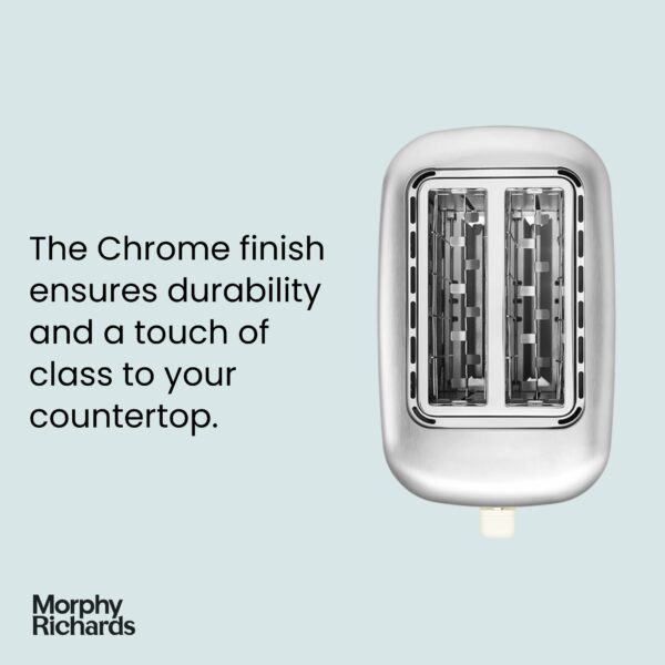 Morphy Richards Equip Cream 2 Slice Toaster - Defrost And Reheat Settings - 2 Slot - Stainless Steel - 222065
