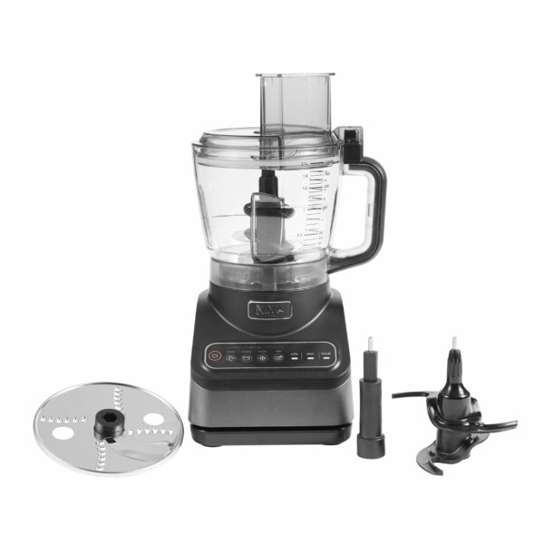 Ninja Food Processor with 4 Automatic Programs; Chop, Puree, Slice, Mix, and 3 Manual Speeds, 2.1L Bowl, Chopping, Slicing & Dough Blades, 850W, Dishwasher Safe Parts, Black BN650UK