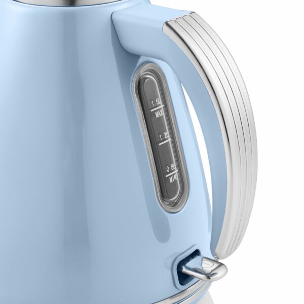 Swan SK19020BLN Retro Jug Kettle, Fast Boil, Easy Pour, 360 Degree Base, 1.5L, 3KW, Blue