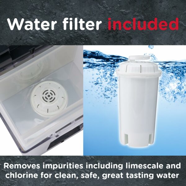 Sensio Home Instant Hot & Ambient Water Dispenser - Integrated Water Filter - Variable Temperature Control - 2.2L - Energy Efficient - 5 Second Boil - Removes Impurities – Grey