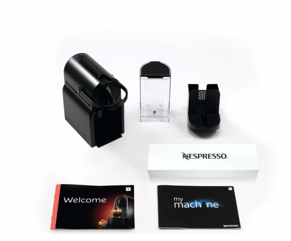 Nespresso DeLonghi EN 80.B - Inissia Capsule Coffee Pod Machine - Auto Brew Stop, fast Heat-up, auto Off - 0.8 Liters, 19 Bar - incl. 7 Pods - black