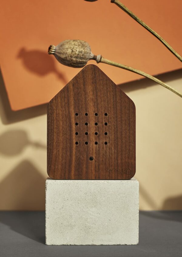 Zwitscherbox Wood Zwitscherbox, Walnut/Black,11 x 12 x 3 cm