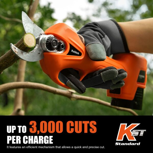 Kebtek Electric Secateurs,16.8V Cordless Pruning Shears Battery Powered Pruner Electric Branch Scissors with Brushless Motor, 25mm Max Diameter (YDN-B007)