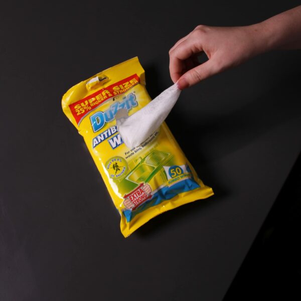 Duzzit Antibacterial Wipes, Pack Of 50