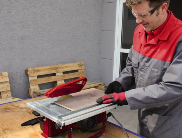 Einhell TC-TC 618 Electric Tile Cutter 600W, Water Cooling System, 45° Tiltable Stainless Steel Work Table For Mitre Cuts, Parallel Stop