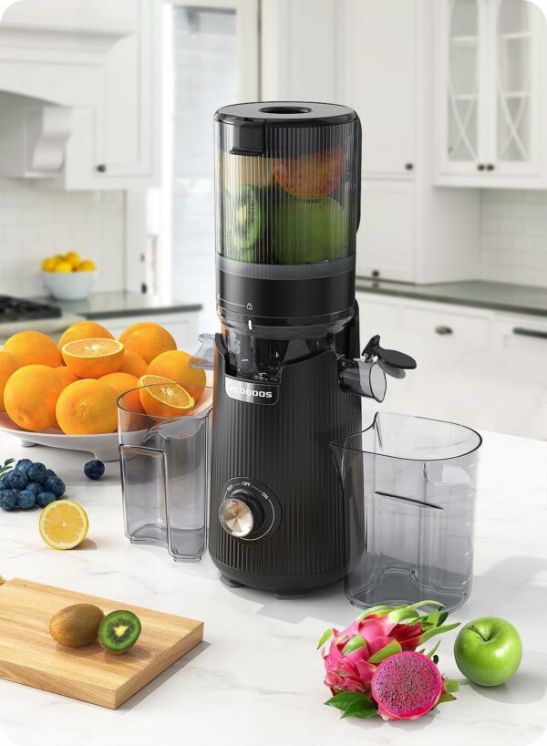 Juicer Machines, Cold Press Juicer Whole Fruit and Vegetable with 5.3" Wider and Larger Feeding Chute