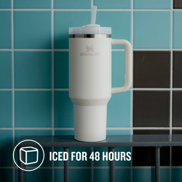 Stanley Quencher H2.0 Flowstate Tumbler 1.2L - Cold For 11 Hours - Iced For 48 Hours - Metal Water Bottle With Straw, Handle And Lid - Dishwasher Safe - Travel Mug For Cold Drinks - Cream Tonal