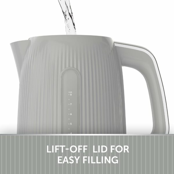 Breville Bold Ice Grey Electric Kettle | 1.7L | 3kW Fast Boil | Grey & Silver Chrome [VKT222]