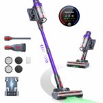 Smoture Cordless Vacuum Cleaner, 550W 45KPA Stick Vacuum with Touch Screen, Up to 60 Mins Runtime, Self-Standing Vacuum with Auto Mode