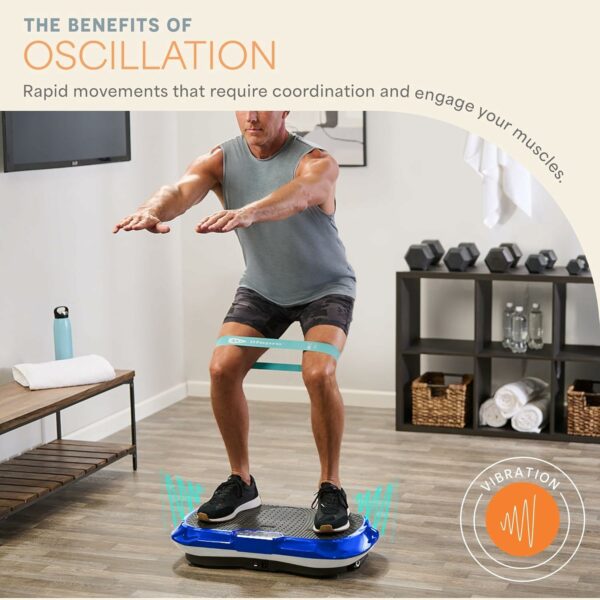 LifePro Waver Vibration Plate Exercise Machine for Full Body Workout, 99 Speed Levels, Resistance Bands, Remote, Home Fitness and Weight Loss Platform