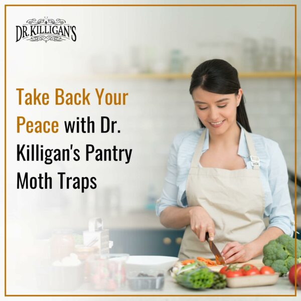 Dr. Killigan's Premium Pantry Moth Traps with Pheromones Prime | Safe, Non-Toxic with No Insecticides | Sticky Glue Trap for Food and Cupboard Moths in Your Kitchen | Organic (6, Blue)