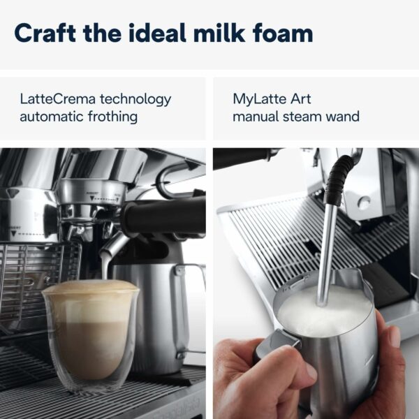 De'Longhi La Specialista Maestro EC9865.M Cold Brew Coffee, Manual Coffee Machine, Cold Extraction Technology, Smart Tamping Station, 8 Hot & Cold Recipes, Manual and Automatic Milk Frothing, Metal