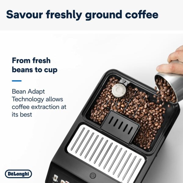 De'Longhi Eletta Explore Cold Brew ECAM452.67.G, Barista Coffee Machine with LatteCrema Hot and Cool, Espresso Machine, Automatic Coffee Bean Machine, Cold Extraction, Coffee Pot Included, Dark Grey
