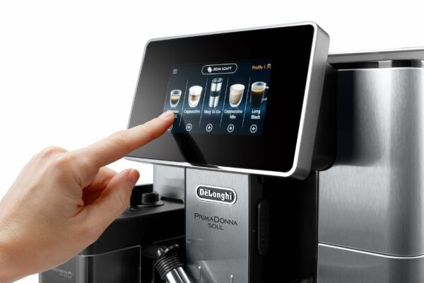 De'Longhi Primadonna Soul, Fully Automatic Bean to Cup, Espresso an Cappuccino Coffee Maker, ECAM610.75.mb, 2.2 liters, Black and Silver