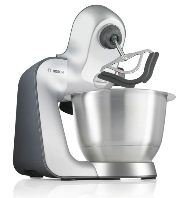 Bosch CreationLine 7 in 1 Stand Mixer MUM58259 with 11 accessories, 7 Speeds, dough hook, whisk, beater, blender, juicer, mincer, shredder, 1000W, AMAZON EXCLUSIVE - White/Silver