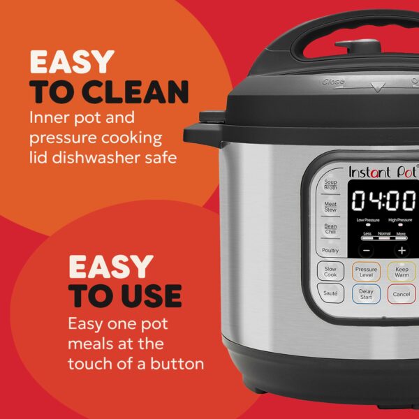 Instant Pot Duo 7-in-1 Multi-Cooker 5.7L - Brushed Stainless Steel, Large Pressure Cooker, Slow Cooker, Rice Cooker, Sauté Pan, Yoghurt Maker, Food Steamer Pot and Food Warmer, Dishwasher Safe