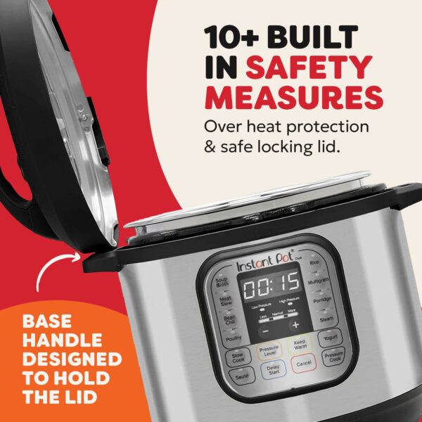 Instant Pot Duo 7-in-1 Multi-Cooker 5.7L - Brushed Stainless Steel, Large Pressure Cooker, Slow Cooker, Rice Cooker, Sauté Pan, Yoghurt Maker, Food Steamer Pot and Food Warmer, Dishwasher Safe