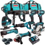 Makita 9 Piece Cordless Power Tool Kit 18V DLXT4T9068 With 3 x 5Ah Batteries Charger T4TKIT-420A- Tool Set