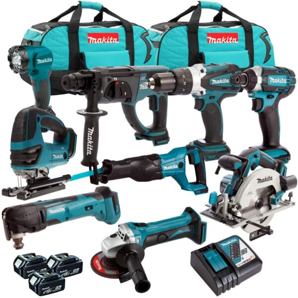 Makita 9 Piece Cordless Power Tool Kit