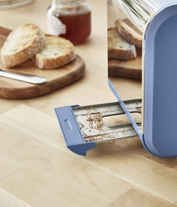 Swan ST14610BLUN Nordic 2 Slice Toaster with Defost,Reheat,Cancel Functions, Cord Storage, 900W, Blue
