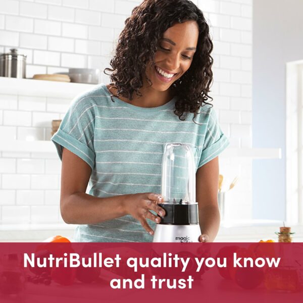 nutribullet magic bullet Kitchen Express - All-in-one Food Processor & Blender - 830ml Capacity - Precise Control - Blend, Chop, Mix & Slice - Ideal for Smoothies & Healthy Meal Preparation - 250W