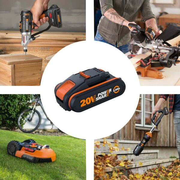 WORX WA3553 20V 4.0Ah Lithium Battery with Powershare Battery Platform