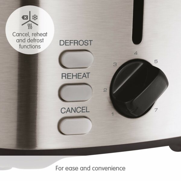 Morphy Richards Equip 2 Slice Toaster,?Defrost and Reheat, 7 Variable Browning Controls, Variable Wide Slots, Removeable Crumb Tray, Stainless Steel, Silver,222067