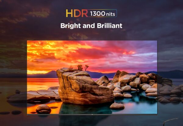 Tcl 65QM8B 65-inch QLED Mini LED TV, 4K HDR Premium 1300nits, Smart TV Powered by Google TV