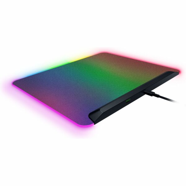 Razer Firefly V2 Pro - RGB backlit gaming mouse mat - Integrated USB Port (15 Zone LED Lighting, Micro-etched Textured Surface for Optimal Tracking, Detachable USB-C Cable) Black
