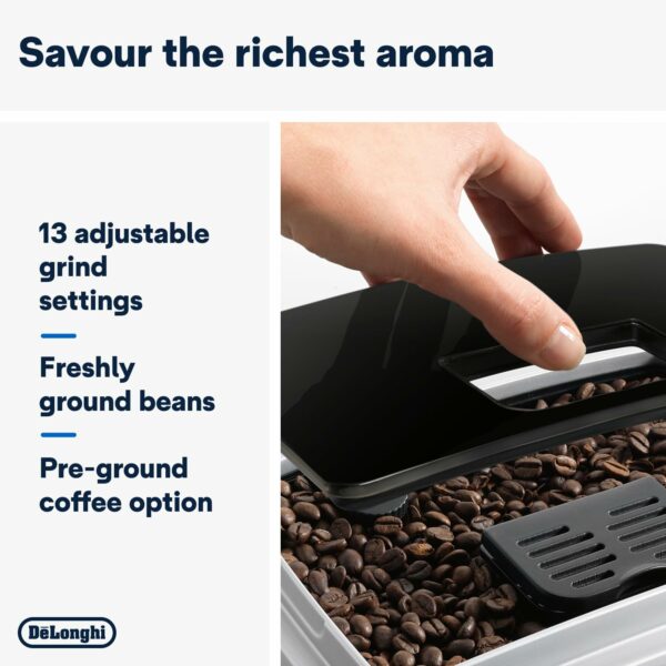 De'Longhi Fully Automatic Bean to Cup Coffee Machine ECAM22.110.SB, 220 W, 1.8liters