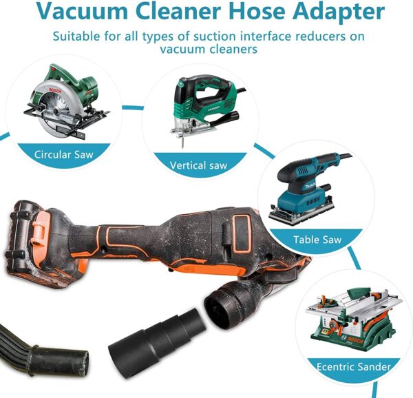 3 Pcs Universal Vacuum Adapter,Vacuum Clearner Adapter for Power Tools,Sander Dust Extraction Hose Adaptor for Makita Random Orbital Sander, Jigsaw, Circular Saw Reducer (26.5mm,32.5mm,34.5mm,40.5mm)