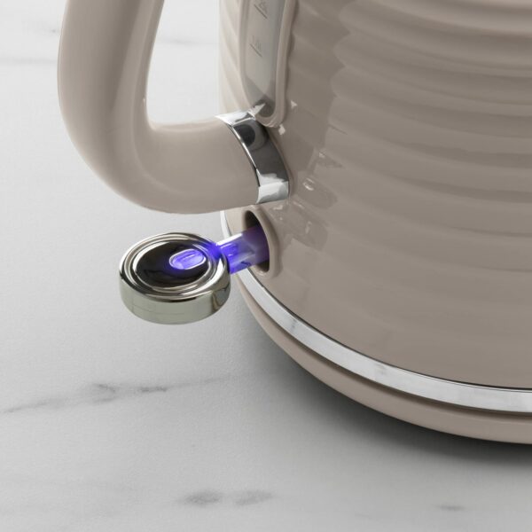 Daewoo Sienna Rapid Boil Kettle 1.7L, 3KW Cordless Electric Kettle, 360° Base, Auto Shut Off, Taupe Finish, Home, Office, Student Kitchen