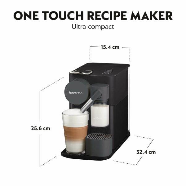 De'Longhi Lattissima One Evo Automatic Coffee Maker, Single-Serve Capsule Coffee Machine, Automatic frothed milk, Cappuccino and Latte, EN510.B, 1450 W, Black