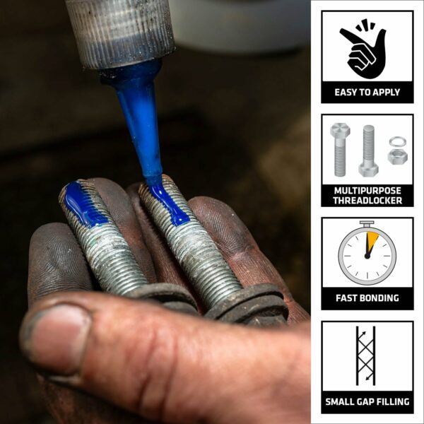 Everbuild Stick2 Thread Lock GP Blue – Gap Filling – Non-Drip – Self-Curing – Industrial Grade – 10g