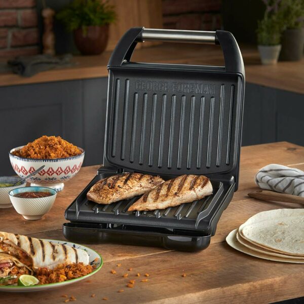 George Foreman Small Grey Steel Grill 25031
