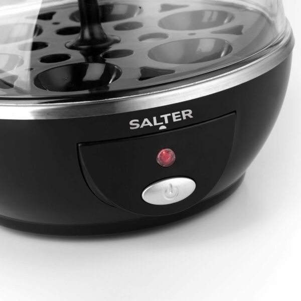 Salter Electric Multi Egg Cooker - 6 Egg Capacity Boiler, Great For Soft Dippy, Hard & Poached Eggs, Includes Measuring Cup, Removable Egg Rack and 2 Poaching Trays, Easy Clean, Compact, 430W