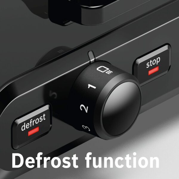 Bosch 4 Slot Stainless Steel Toaster DesignLine Plus TAT4P443GB with variable controls - Black