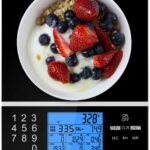 Ataller Food Scale with Nutritional Calculator, Kitchen Diet Scale, Digital Food Calorie Counting Scale for Meal Prep, Kitchen, Baking, Weight Loss, Resolution 1g, Max 5kg 11Ib, Tempered Glass, Black