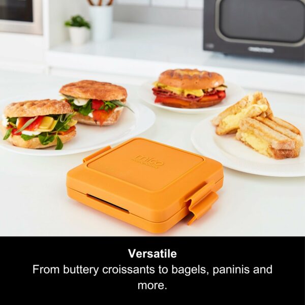 Morphy Richards 511644 MICO Toastie Toasted Sandwich Maker Microwavable Cookware, Silicone and Coated Metal, 350 W, Orange