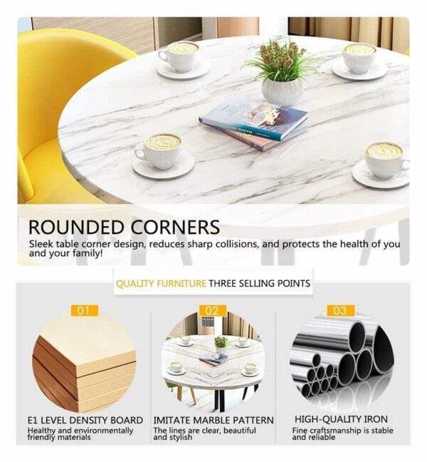 Table and Chairs Dining Set Farmhouse Style Living Room Table and Chair Set Modern Minimalist Table and Chair