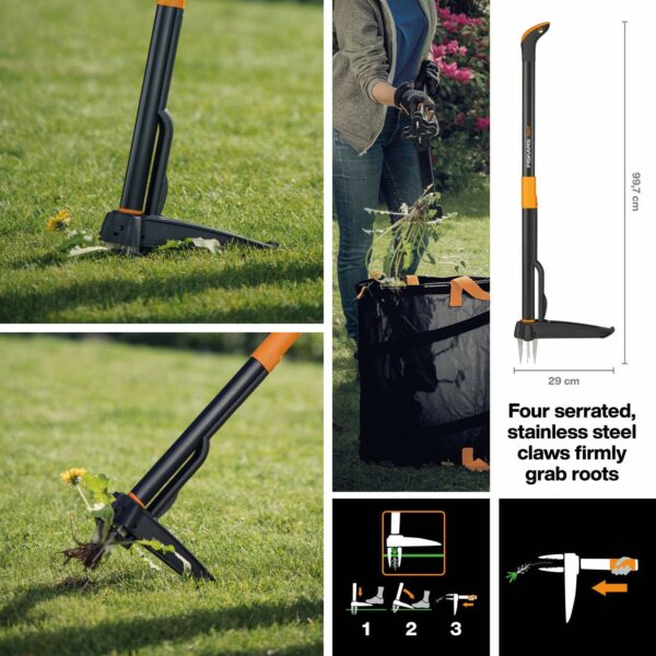 Fiskars Solid Weed Puller Black,1026652
